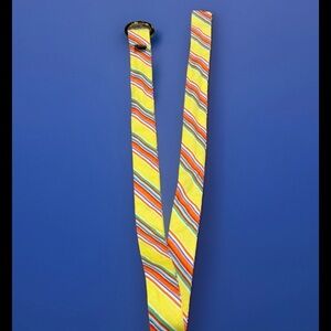 Lauren Ralph Lauren Linen Yellow Sun Dress Slacks Women’s Belt 43 1/2 Inch Long